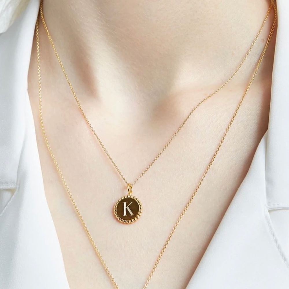 J initial Gold necklace